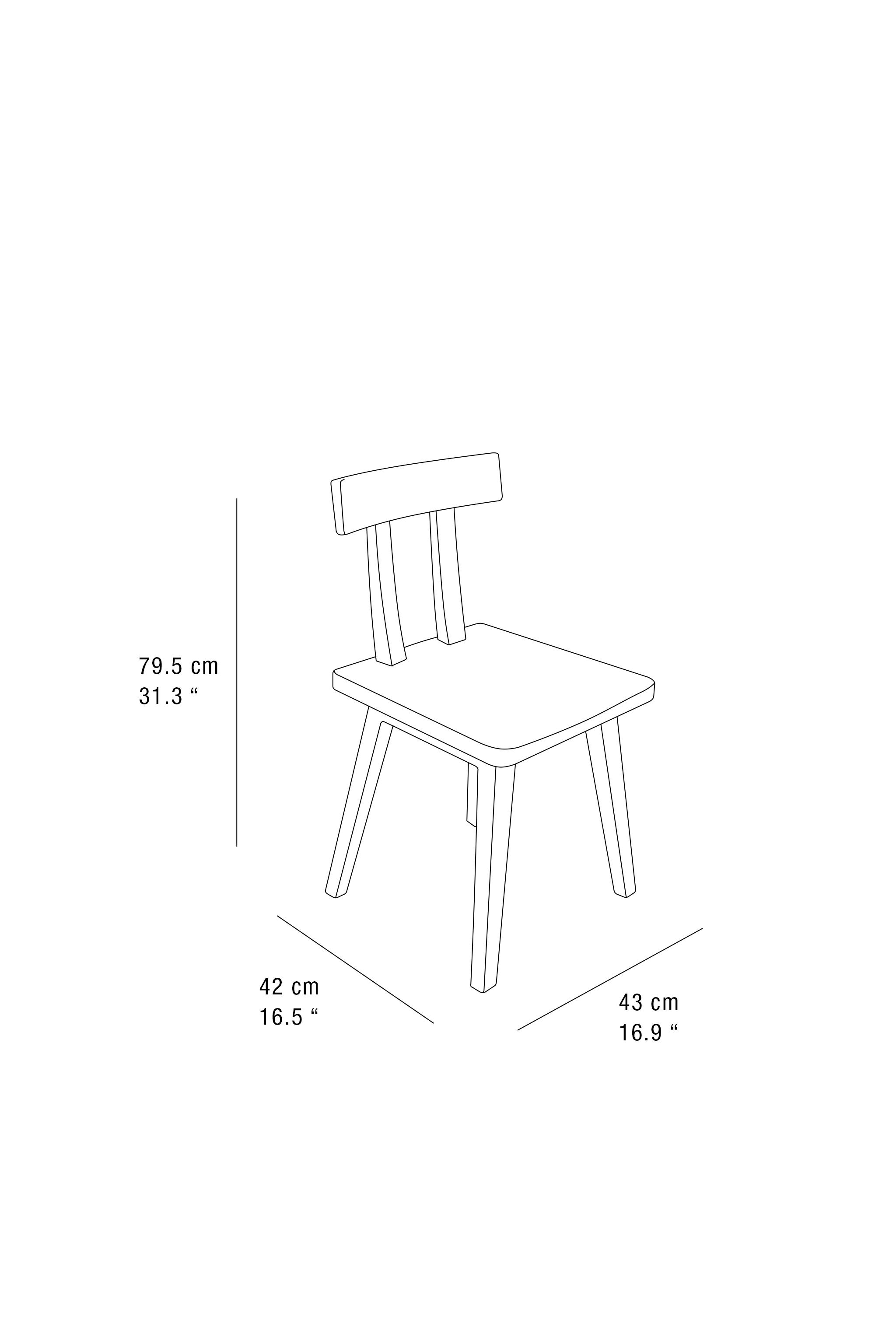 CHAISE À DOSSIER EN BOIS
